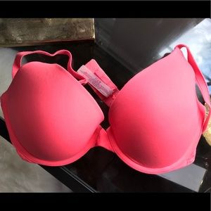 VS Neon Coral Bra
